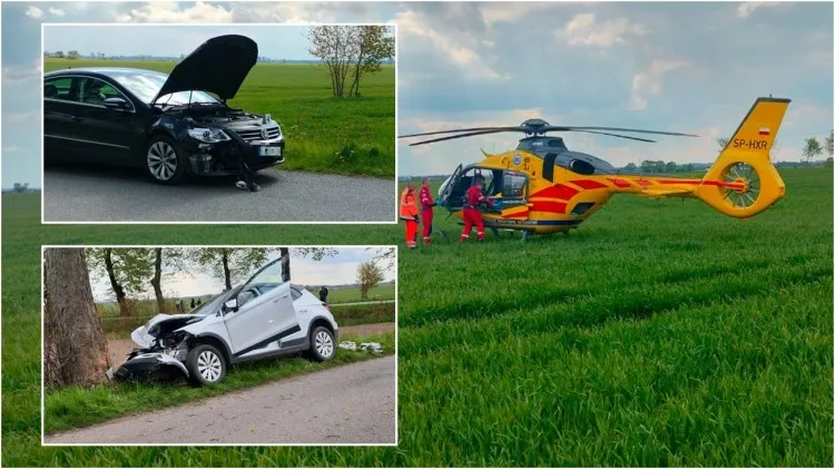 Gmina Lichnowy. Lotnicze Pogotowie Ratunkowe zabrało kobietę po zderzeniu&#8230;