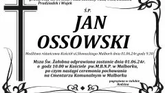 Zmarł Jan Ossowski. Miał 86 lat.