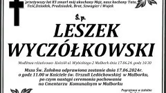 Zmarł Leszek Wyczółkowski. Miał 83 lata.