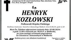 Zmarł Henryk Kozłowski. Miał 82 lata.