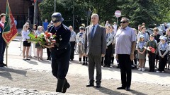 Sztum. Uroczystość z okazji 85. rocznicy wybuchu II wojny światowej.