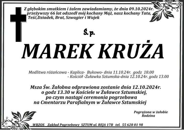 Zmarł Marek Kruża. Miał 66 lat.