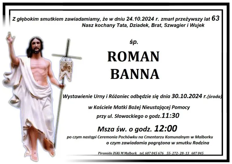 Zmarł Roman Banna. Miał 63 lata.