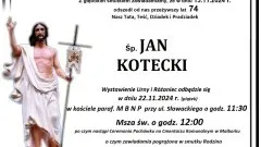 Zmarł Jan Kotecki. Miał 74 lata.