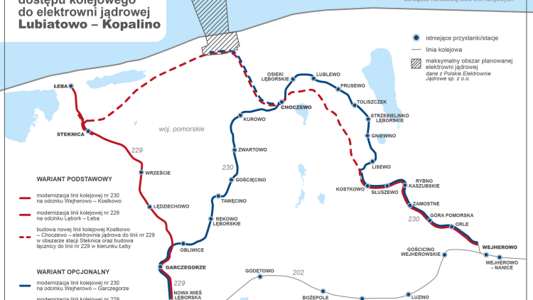 Na linii kolejowej do elektrowni jądrowej zyskają mieszkańcy i gospodarka Pomorza
