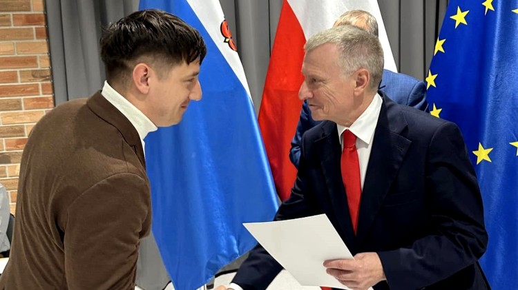 Wręczenie zaświadczeń dla nowych sołtysów Gminy Nowy Dwór Gdański.