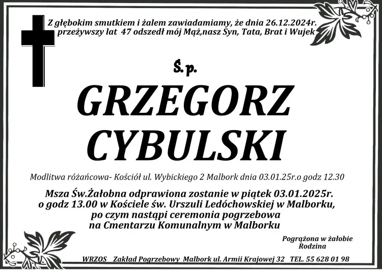 Zmarł Grzegorz Cybulski. Żył 47 lat.