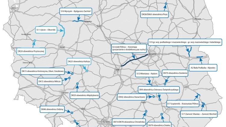 DK55 obwodnica Sztumu plus pełna lista ciągów dróg, na które jesteśmy gotowi ogłaszać postępowania przetargowe w 2025 roku.