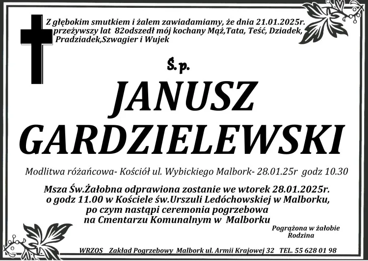 Zmarł Janusz Gardzielewski. Żył 82 lata.