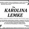 Zmarła Karolina Lemke. Żyła 41 lat.