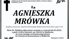 Zmarła Agnieszka Mrówka. Miała 89 lat.