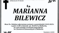 Zmarła Marianna Bilewicz. Miała 87 lat.