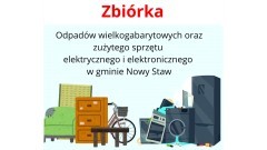 11 kwietnia odbędzie się zbiórka odpadów wielkogabarytowych, zużytego sprzętu elektrycznego oraz elektronicznego na terenie Gminy Nowy Staw.
