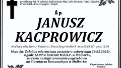 Zmarł Janusz Kacprowicz. miał 78 lat.