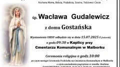 Zmarła Wacława Gudalewicz. Miała 81 lat.