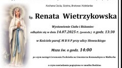 Zmarła Renata Wietrzykowska. Miała 77 lat.