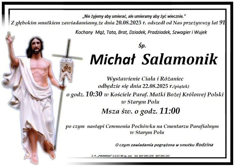 Zmarł Michał Salamonik. Miał 91 lat.