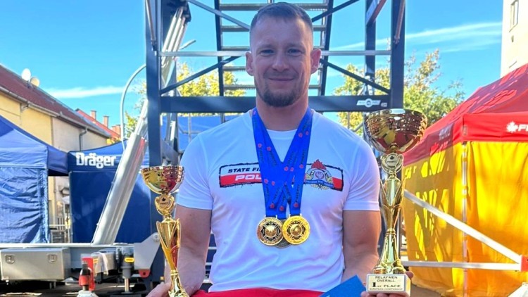 Sztumski strażak Piotr Spiżewski podwójnym Mistrzem Europy FireFit – Polska reprezentacja triumfuje w Szolnok.