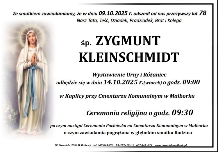 Zmarł Zygmunt Kleinschmidt. Miał 78 lat.