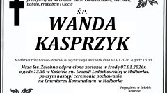 Zmarła Wanda Kasprzyk. Miała 98 lat.