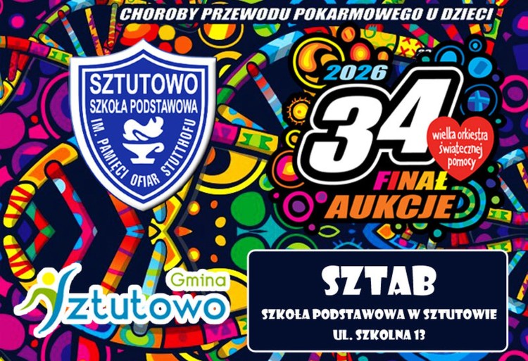 34. Finał WOŚP w Sztutowie – muzyka, licytacje i wspólne granie dla dzieci.