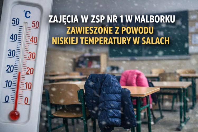 Trudności z ogrzewaniem w ZSP nr 1 w Malborku ? zajęcia częściowo…