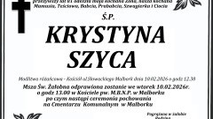 Zmarła Krystyna Szyca. Miała 81 lat.