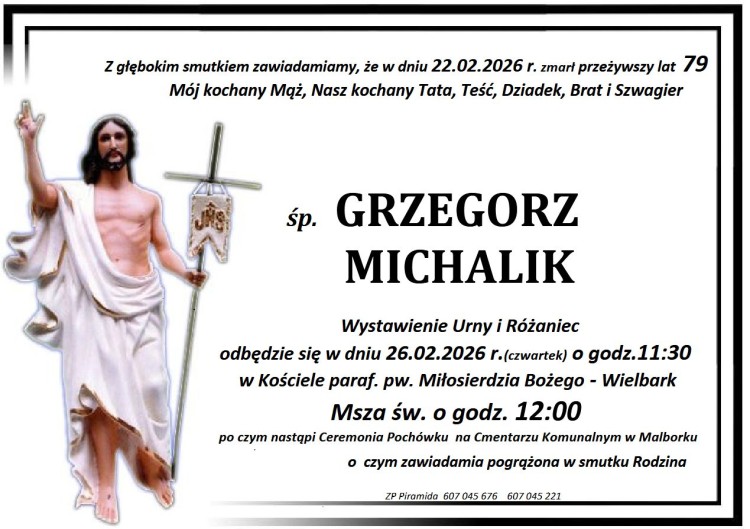 Zmarł Grzegorz Michalik. Miał 79 lat.
