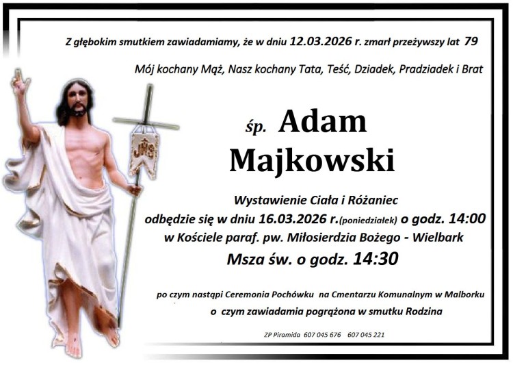 Zmarł Adam Majkowski. Miał 79 lat.