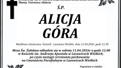 Zmarła Alicja Góra. Miała 67 lat.