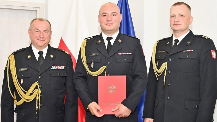 Zmiany kadrowe w PSP. Pożegnanie w Malborku i powołanie st. kpt. Damiana Miklisa na zastępcę komendanta PSP w Sztumie