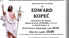 Zmarł Edward Kopeć. Miał 90 lat.