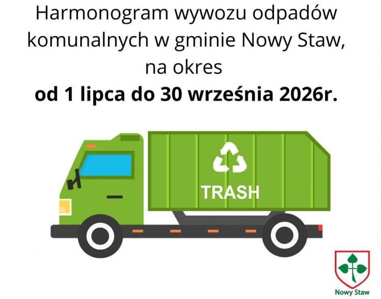 Okresowy harmonogram wywozu odpadów komunalnych w Gminie Nowy Staw na…