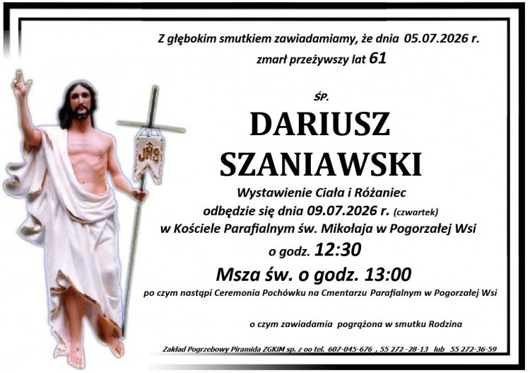 Zmarł Dariusz Szaniawski. Miał 61 lat.