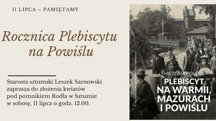 106. lat od Plebiscytu na Powiślu. W Sztumie oddadzą hołd obrońcom polskiej tożsamości