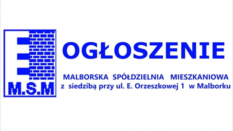 Malborska Spółdzielnia Mieszkaniowa sprzedaje działkę przy ul. Sienkiewicza.