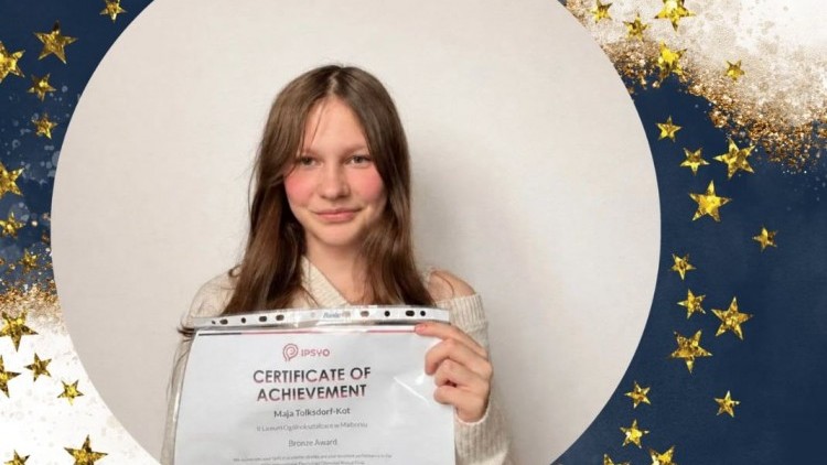 Uczennica II LO w Malborku z międzynarodowym sukcesem! Maja Tolksdorf-Kot…