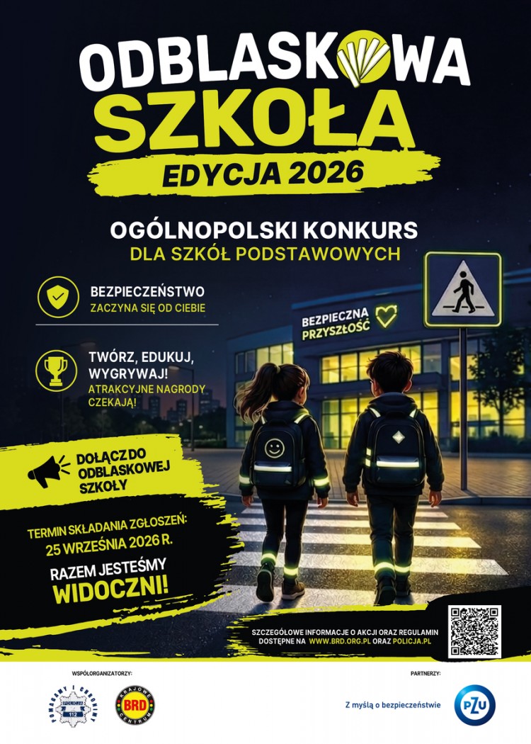 Szkoły podstawowe rywalizują o bezpieczeństwo. Odblaskowa Szkoła 2026