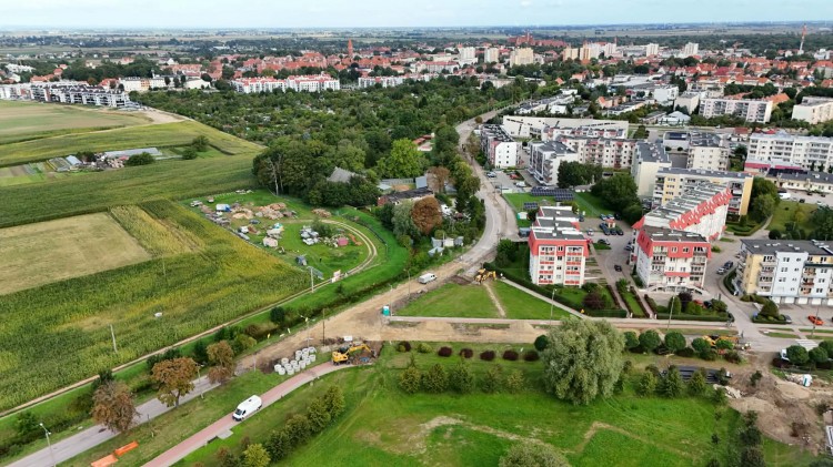 Budowa ronda w Malborku nabiera tempa. Zobacz postępy prac z drona TvMalbork.pl