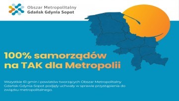 61. samorządów mówi „tak” dla metropolii. Wszystkie uchwały podjęte