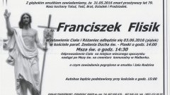 Zmarł Franciszek Flisik. Żył 79 lat.