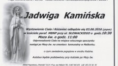 Zmarła Jadwiga Kamińska. Żyła 51 lat.