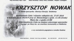 Zmarł Krzysztof Nowak. Żył 57 lat 