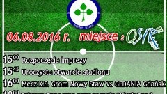 Burmistrz Nowego Stawu zaprasza na Uroczyste Otwarcie Stadionu z okazji 70-lecia istnienia Klubu Sportowego Grom Nowy Staw – 06.08.2016