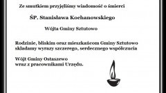 Wyrazy szczerego, serdecznego współczucia z powodu śmierći Wójta Stanisława Kochanowskiego - 01.08.2016