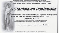 Zmarła Stanisława Popławska. Żyła 79 lat.