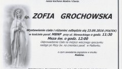 Zmarła Zofia Grochowska. Żyła 78 lat.