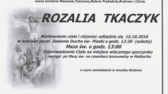 Zmarła Rozalia Tkaczyk. Żyła 91 lat.