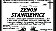 Zmarł Zenon Stankiewicz. Żył 69 lat.