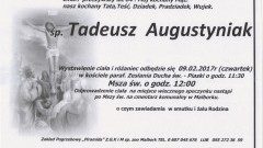 Zmarł Tadeusz Augustyniak. Żył 84 lata.